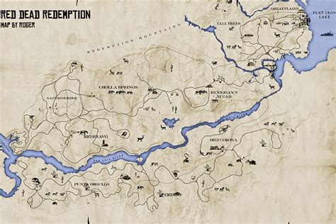 Red Dead Redemption Original Map Poster Uncle Poster