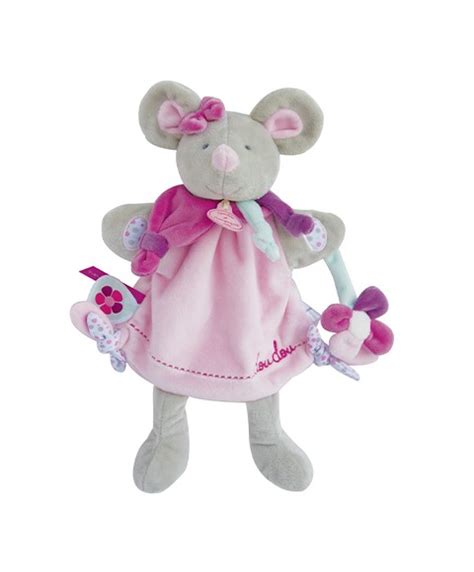 Marionnette à main Souris Pearly rose Doudou et compagnie