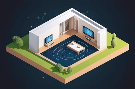 Isometric Home Wifi Router Network Premium Ai Generated Image