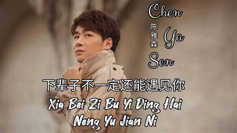 Xia Bei Zi Bu Yi Ding Hai Neng Yu Jian Ni 下辈子不一定还能遇见你 Lyrics Pinyin Chen Ya Sen 陈雅森 Eisen