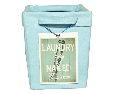 Cesto Organizador Azul Laundry Naked Cód 2693 Elo7