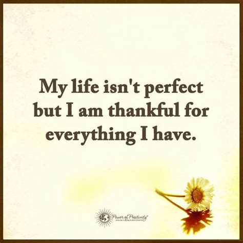 My Life Isnt Perfect But I Am Thankful For Everything I Have 101 Quotes