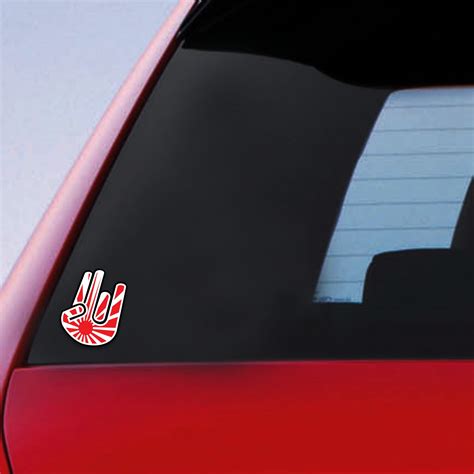 Jdm Hand Rising Sun Shocker Center Sticker Retrobot