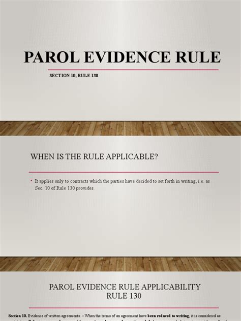 Parol Evidence Rule Pdf Parol Evidence Rule Business Law