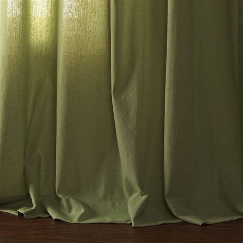 Green Linen Curtains and Drapes for Living Room Set of 2 Panels – Anady Top