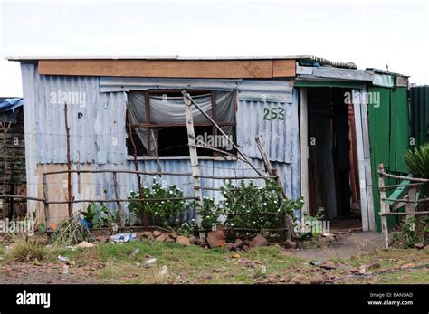 Galvanised Zinc shack in a township Swellendam south Africa Stock Photo - Alamy