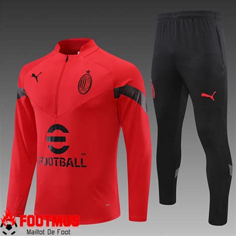 Site Ensemble Survetement De Foot Milan Ac Enfant Rouge Pas Cher