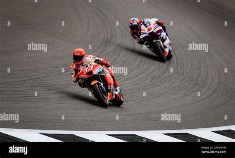 Repsol Honda S Marc Marquez Followed By Prima Pramac Racing S Johann