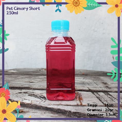 Jual BOTOL PLASTIK CIMORY PENDEK 250ML LN KEMASAN KOPI JUS SUSU MADU