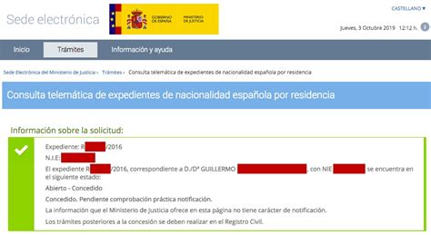 Resoluciones De Concesión De Nacionalidad Española 3 De Octubre 2019