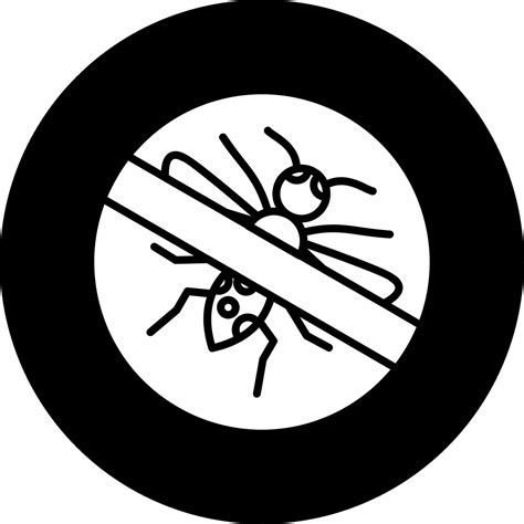 Parasitoid Ichneumon Wasp Glyph Circle Inverted 67137794 Vector Art at