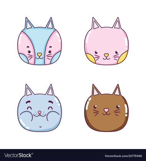 Cute Cat Cartoon Royalty Free Vector Image Vectorstock