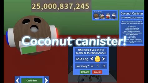 Getting Coconut Canister Roblox Bee Swarm Simulator Youtube