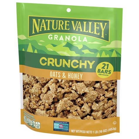 Nature Valley Granola Oats And Honey Crunchy Front Right Elevated