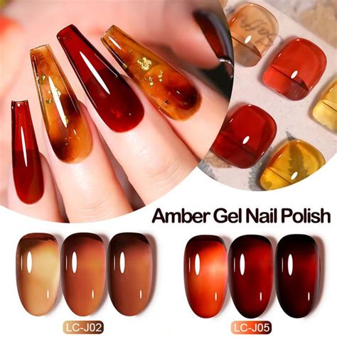 Us Off Lilycute Ml Jelly Amber Gel Nail Polish Autumn Color