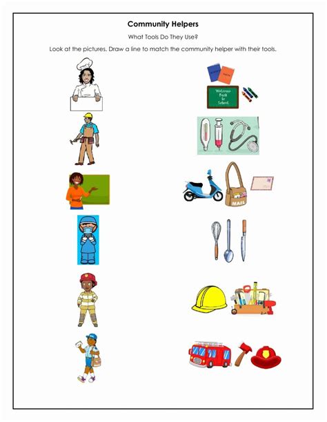 Community Helpers Printable Worksheets Community Helpers Wor