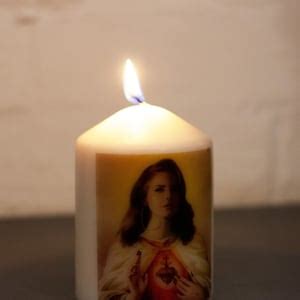 Lana Del Ray Jesus Candle Present Ideas Etsy