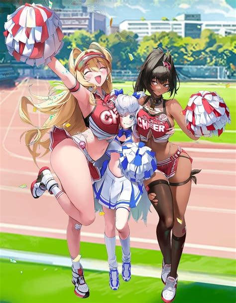 Rule 34 3girls Bay Nikke Big Breasts Breasts Cheerleader Cheerleader Outfit Cheerleader