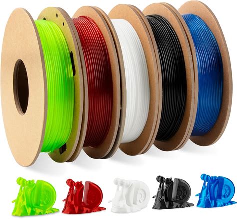 TPU Filament 1 75mm Bundle TINMORRY TPU 3D Drucker Filament 200g X 5