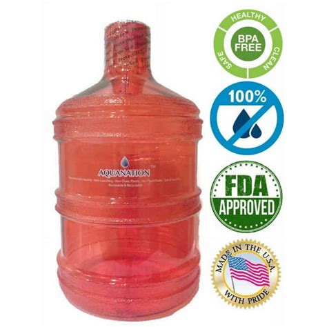 Aquanation Bpa Free Reusable Fda Grade 1 Gallon 128oz Leak Proof Hydration Plastic Drinking