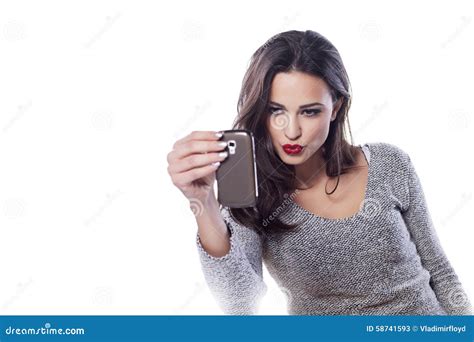 Duck Face Selfie Stock Image Image Of Isolated Overdo 58741593