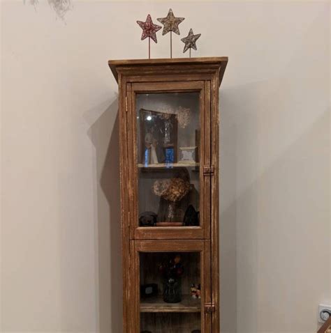 Hutch Cabinet Curio Cabinet Made From A Vintage Recycled Garage Door