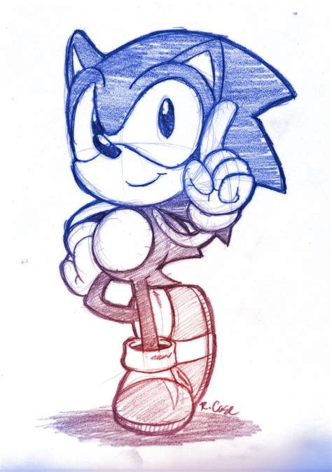 Classic Sonic Sketch By Rongs1234 On Deviantart