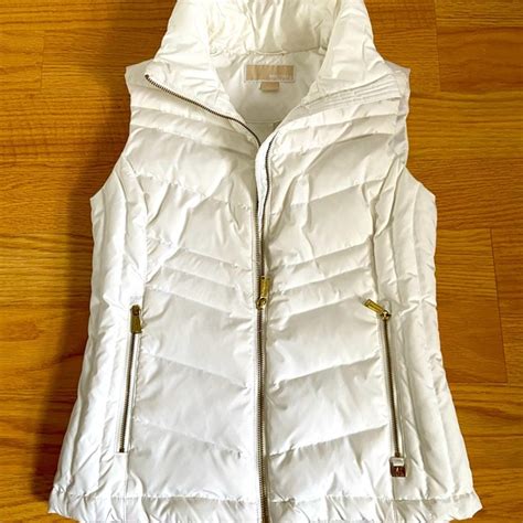 Michael Michael Kors Jackets And Coats Michael Kors Womens Bone White Down Puffer Vest With