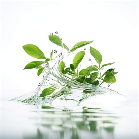 Premium AI Image A Green Plant Growing In Water