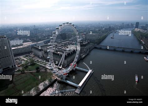 Aerial view of London Eye Stock Photo - Alamy