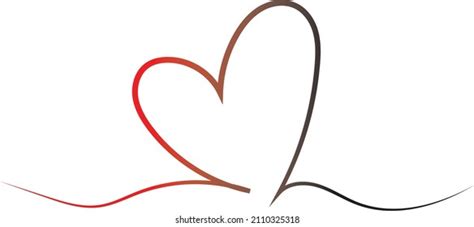 Hand Drawn Drawing Heart Love Symbol Stock Vector (Royalty Free ...