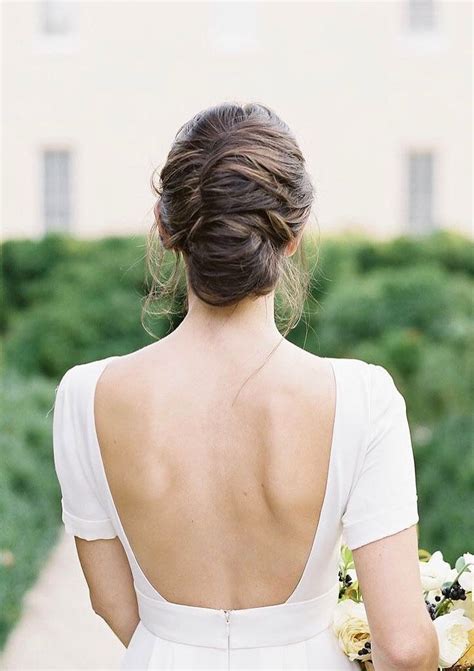 Messy French Chignon Bridal Hairstyle Messy French Twist Hairstyles Bridal Hair Inspiration