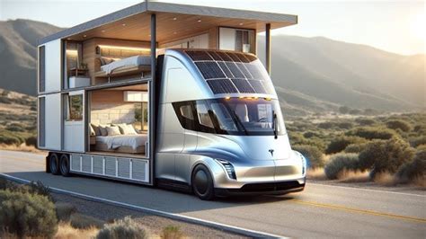 Tesla Semi Truck MotorHome Concept 3D Animation - YouTube