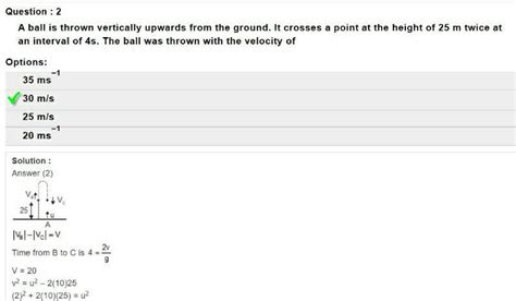 [answered] Question 2 A Ball Is Thrown Vertically Upwards From The Kunduz