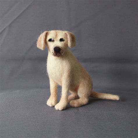 Needle Felted Short Haired Dog Sculpture Labrador Retriever Custom