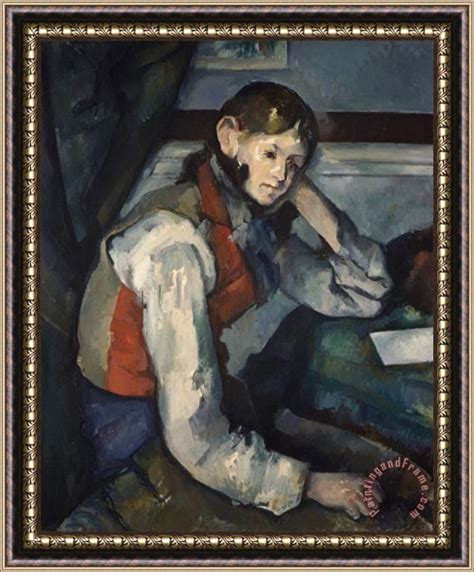 Paul Cezanne Boy In A Red Waistcoat Framed Print For Sale