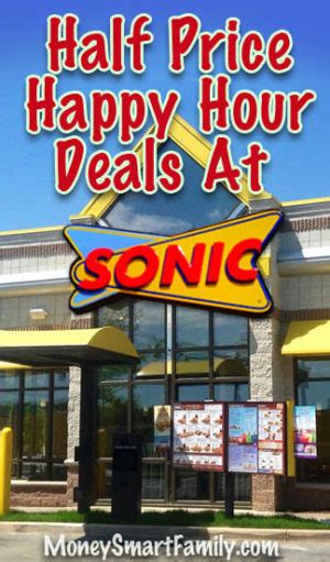 Sonic Drink Specials 1/2 Off During Happy Hour (Save 50%)