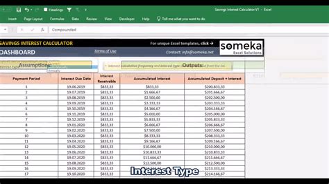 Savings Interest Calculator Excel Template Ph