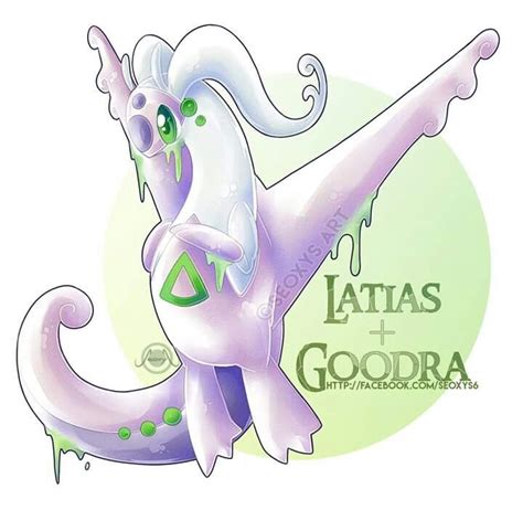 Latias And Goodra Pokemon Fusion Art Pokemon Fusion Cool Pokemon Cards