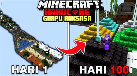 100 Hari Di Minecraft Hardcore GARPU RAKSASA YouTube