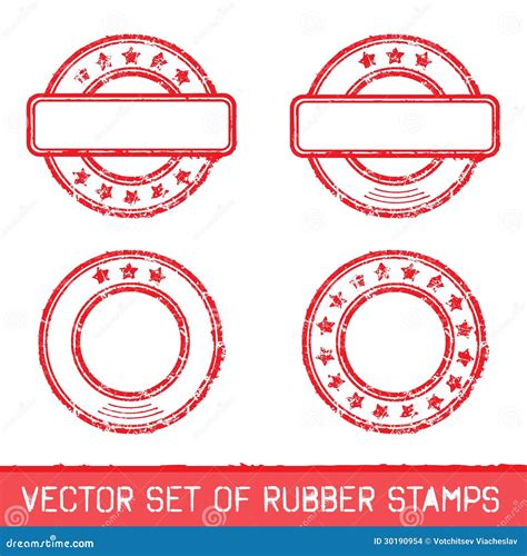 Set Of Rubber Stamps Stock Vector Illustration Of Grunge