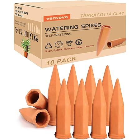 Amazon Vensovo 10pcs Terracotta Watering Spikes Automatic Self