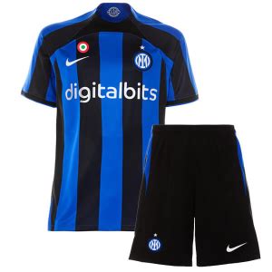 Completo Calcio Inter Milan Bambino Prima Divisa Manica