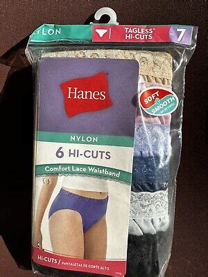 Hanes Nylon Hi Cut Panties Underwear Color Women S Size 7 EBay