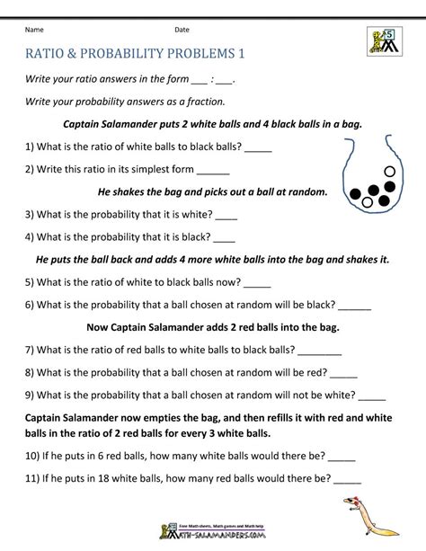 Ratio And Proportion Worksheets Grade Pdf