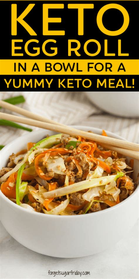 Keto Egg Roll In A Bowl Easy Keto Recipe Forgetsugar