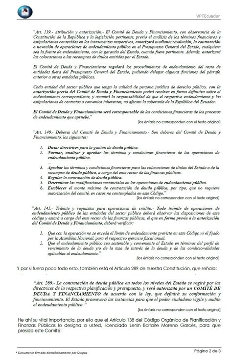 Plataforma Va Por Ti Ecuador On Twitter Atenci N Len Nmoreno