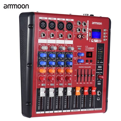 Ammoon Digital Bluetooth Channel Mic Line Audio Mixer Mixing Console