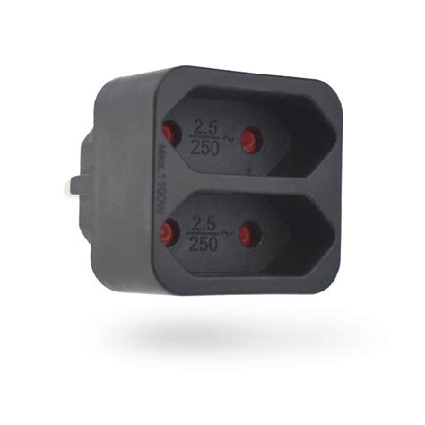 2 Fach Steckdosenadapter 2x Euro Schwarz 3 99