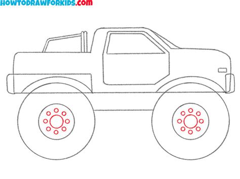 How To Draw A Monster Truck Easy Drawing Tutorial For Kids